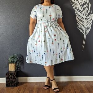 Floral 'Pink Daisy' Midi Dress